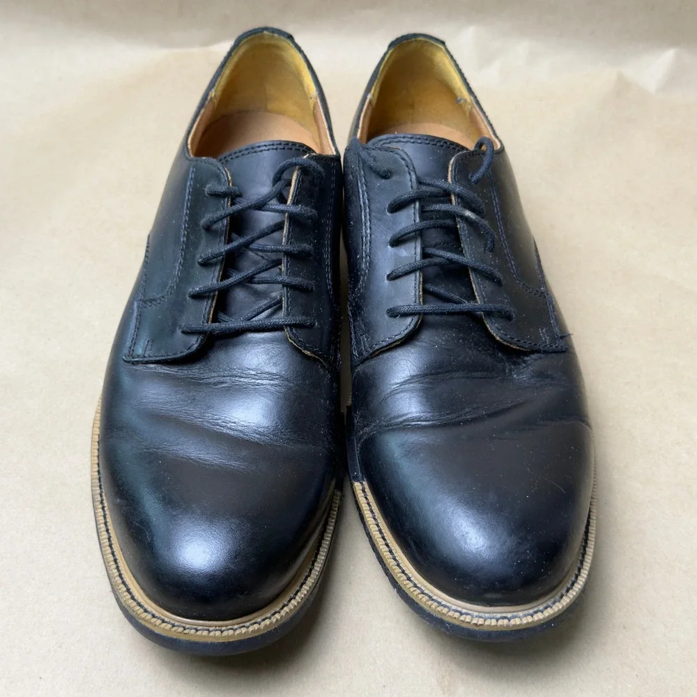 Cole‎ Haan Grand.OS Mens C22001 Black Leather Derby Shoes Size 8 M